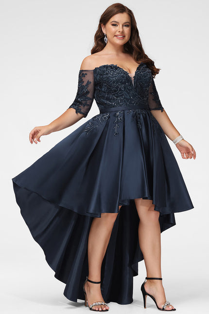 Robe Asymétrique Élégance Marine - gallery 7