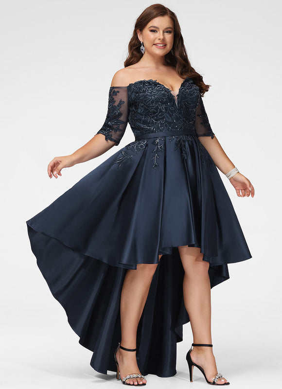 Robe Asymétrique Élégance Marine - gallery 7