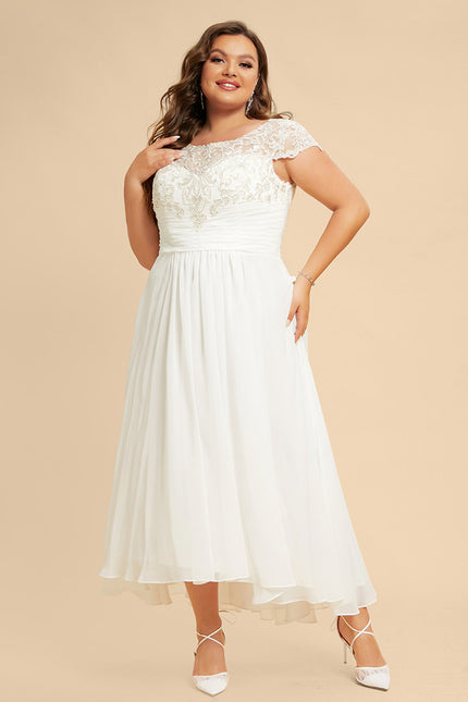 Robe Asymétrique Blanche Fluide - gallery 6