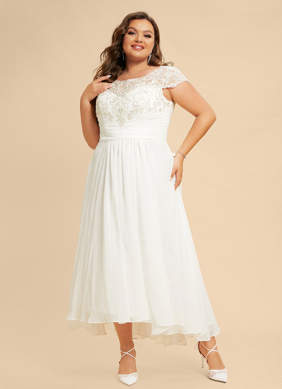Robe Asymétrique Blanche Fluide - gallery 6
