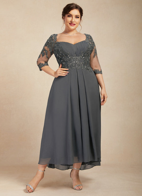 Robe Asymétrique Mousseline Bleu Profond - gallery 7