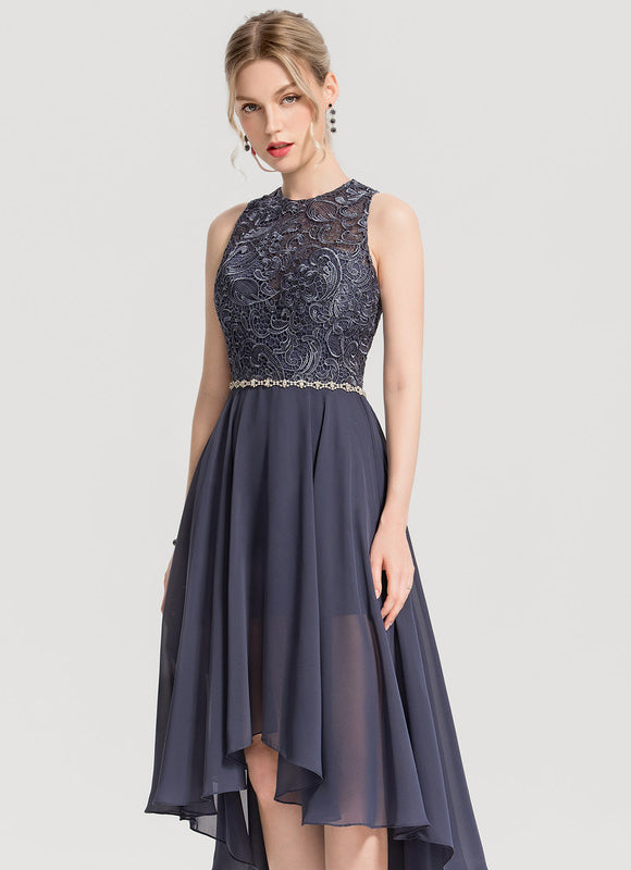 Robe Asymétrique Mousseline Chic - gallery 4