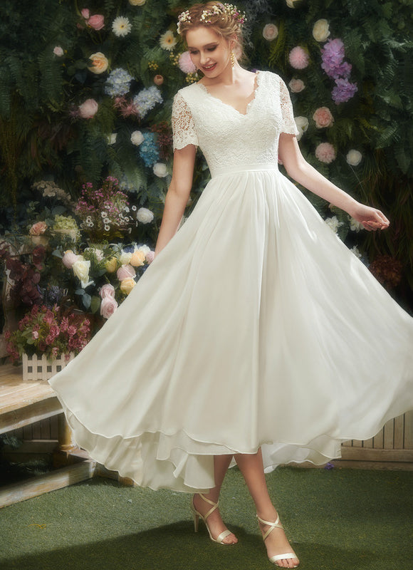 Robe Asymétrique Élégante Dentelle