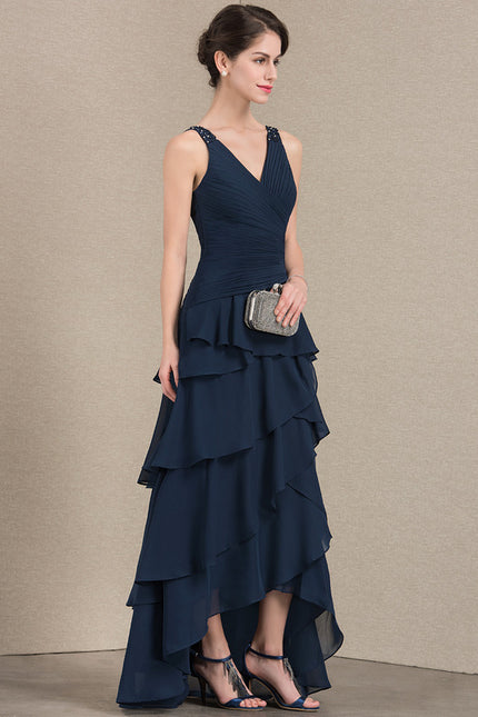 Robe Asymétrique Fluide Argentée - gallery 5
