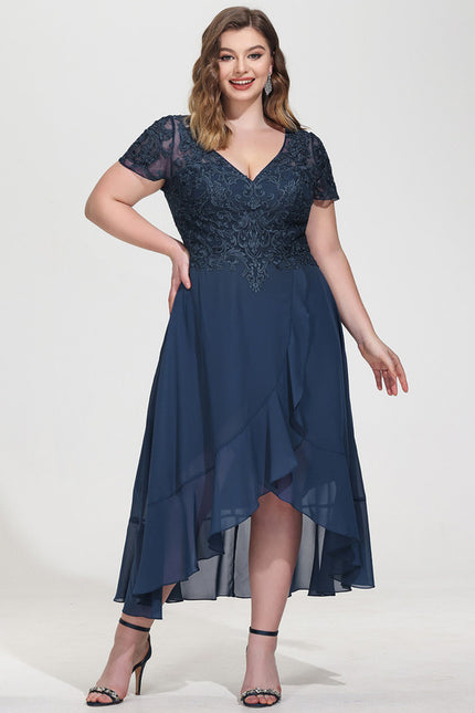 Robe Asymétrique Fluide Dentelle - gallery 8