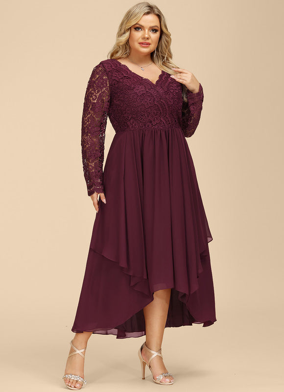Robe Asymétrique Mousseline Fleurie - gallery 8
