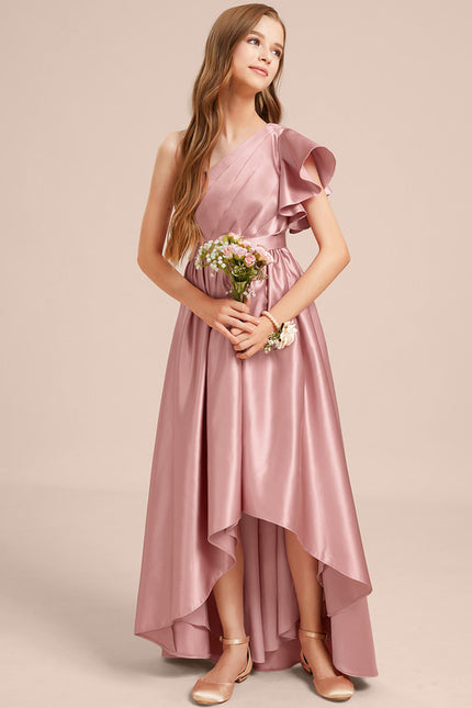 Robe Asymétrique Satin Lilas - gallery 2
