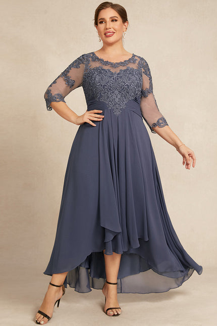 Robe Asymétrique Dentelle Lavande - gallery 8