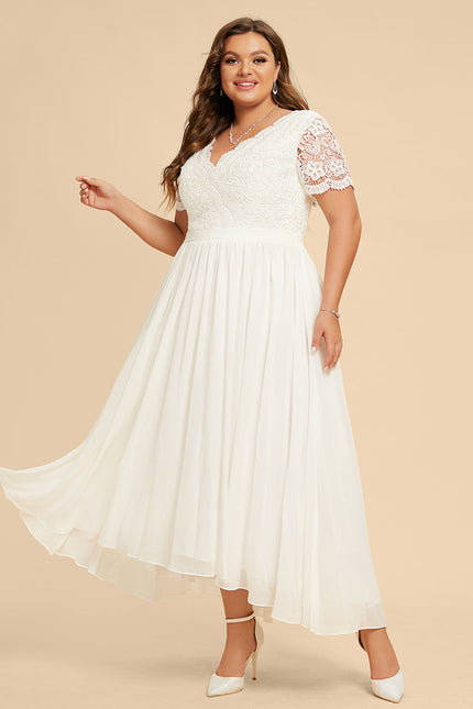 Robe Asymétrique Élégante Dentelle - gallery 5