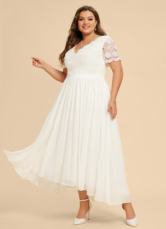 Robe Asymétrique Élégante Dentelle - gallery 5