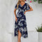 Robe Asymétrique Fleurie Midi