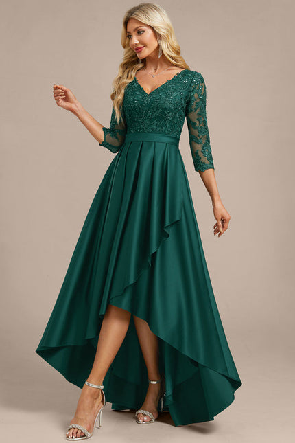 Robe Longue Asymétrique Verte - gallery 3