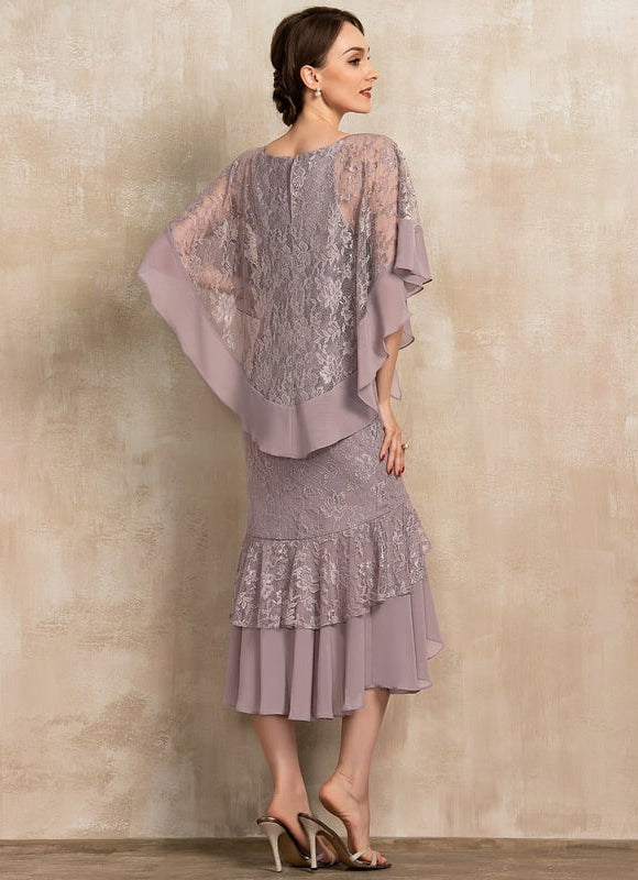Robe Asymétrique Mère Mariée Chic - gallery 4