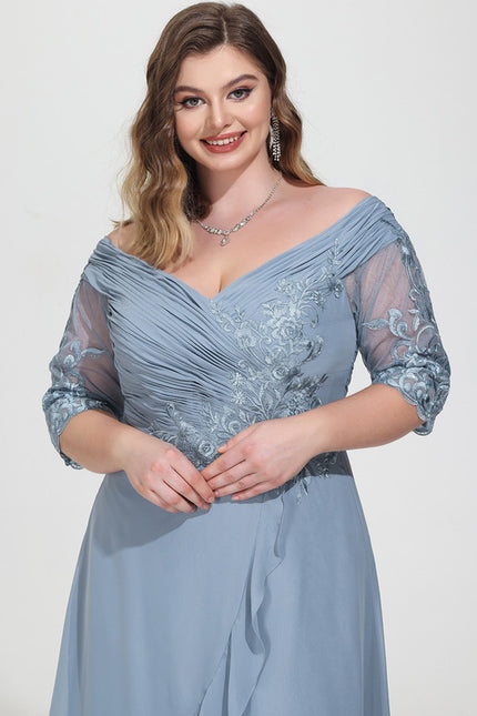 Robe Asymétrique Soirée Brodée - gallery 9