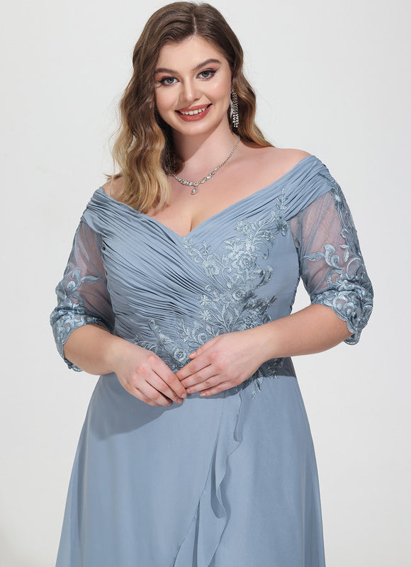 Robe Asymétrique Soirée Brodée - gallery 9