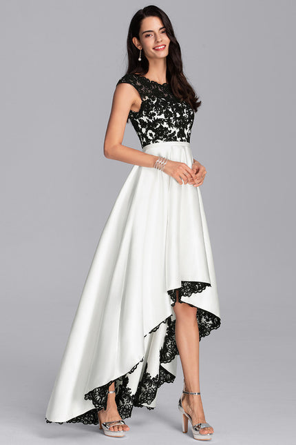 Robe Asymétrique Élégante Bicolore - gallery 3