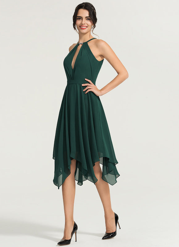 Robe Asymétrique Chic Asymétrique Perlé - gallery 3