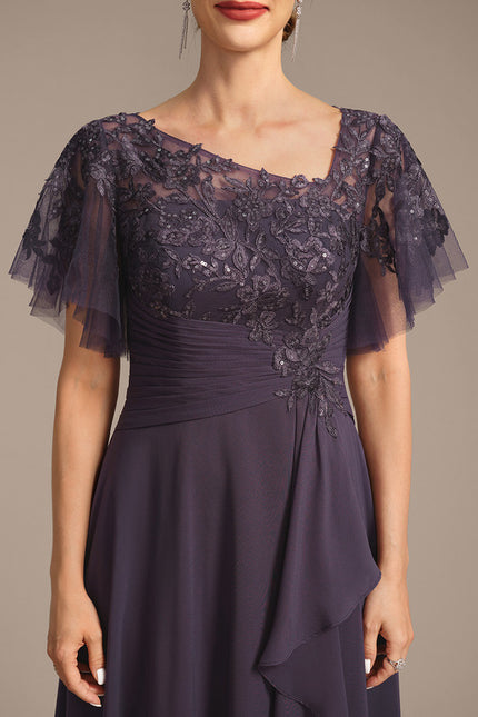 Robe Asymétrique Mauve Élégante - gallery 7