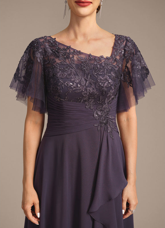 Robe Asymétrique Mauve Élégante - gallery 7