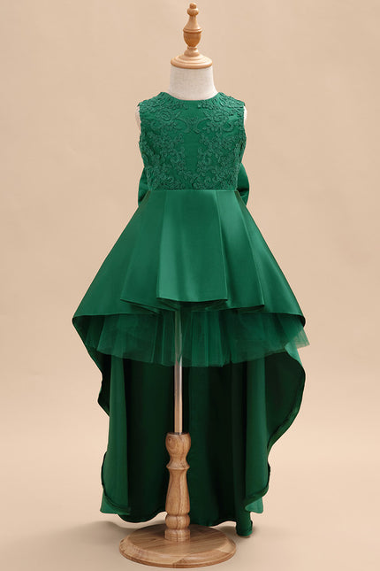 Robe Asymétrique Verte Festive - gallery 2