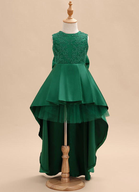 Robe Asymétrique Verte Festive - gallery 2