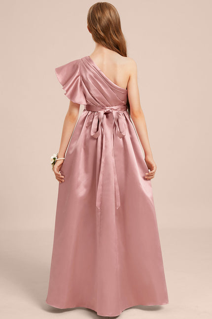 Robe Asymétrique Satin Lilas - gallery 5