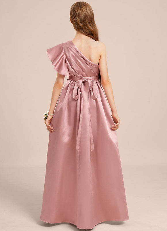 Robe Asymétrique Satin Lilas - gallery 5