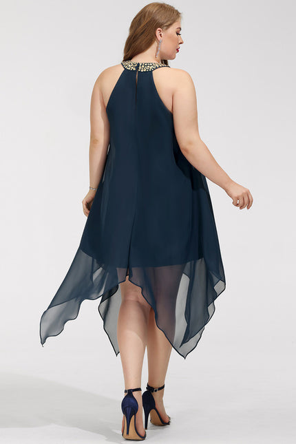 Robe Asymétrique Chic Asymétrique Perlé - gallery 7