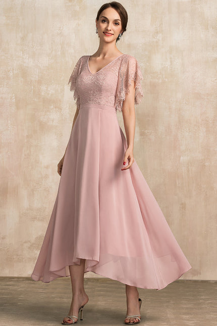 Robe Asymétrique Mousseline Fleurie