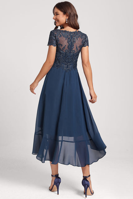 Robe Asymétrique Fluide Dentelle - gallery 4