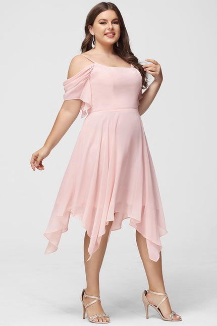 Robe Asymétrique Col Carré Aérienne - gallery 9