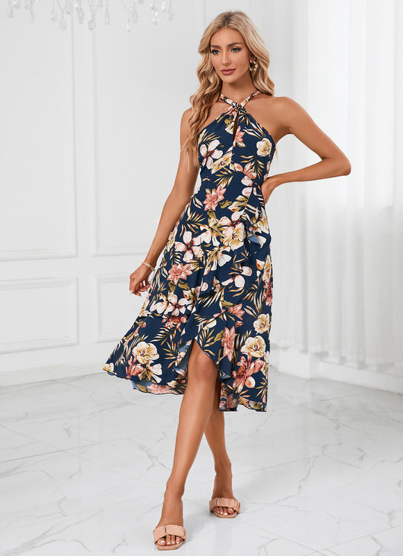Robe Asymétrique Florale Chic - gallery 5