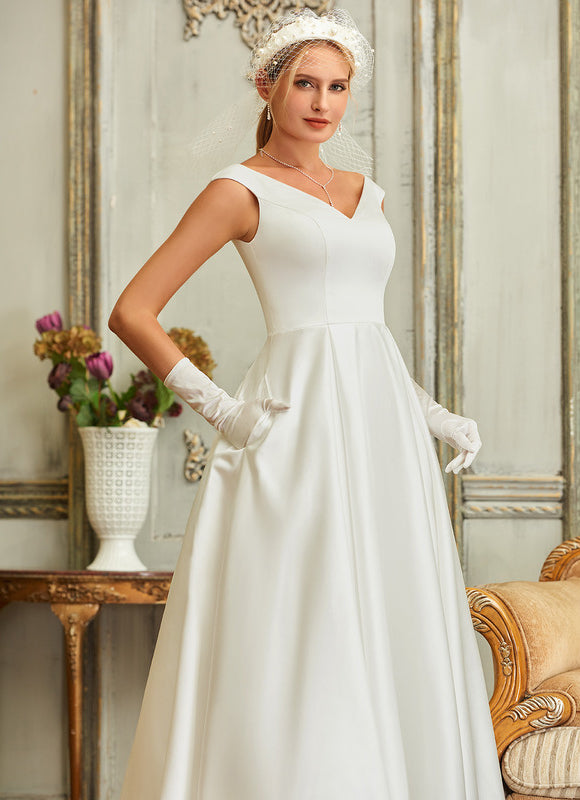 Robe Asymétrique Satinée Épurée - gallery 3