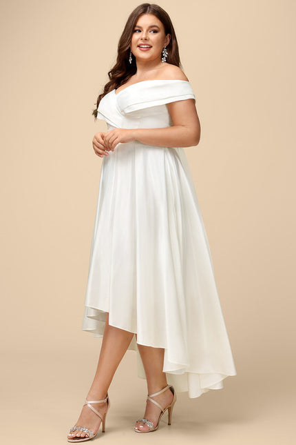 Robe Asymétrique Satinée Moderne - gallery 9