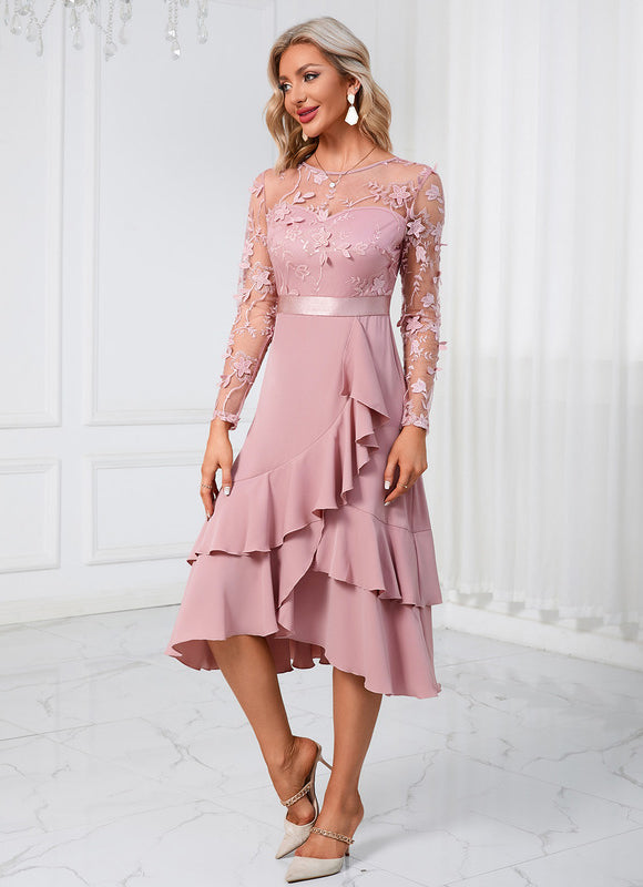 Robe Asymétrique Ajourée - gallery 4