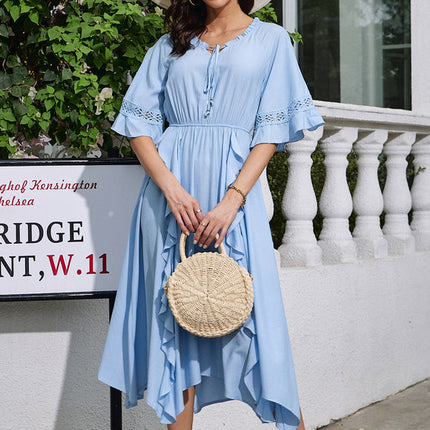 Robe A Volant Asymetrique