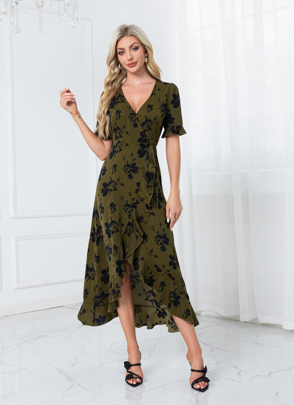 Robe Asymétrique Fleurie - gallery 5