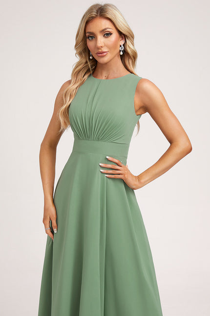 Robe Asymétrique Fluide Vert Émeraude - gallery 4
