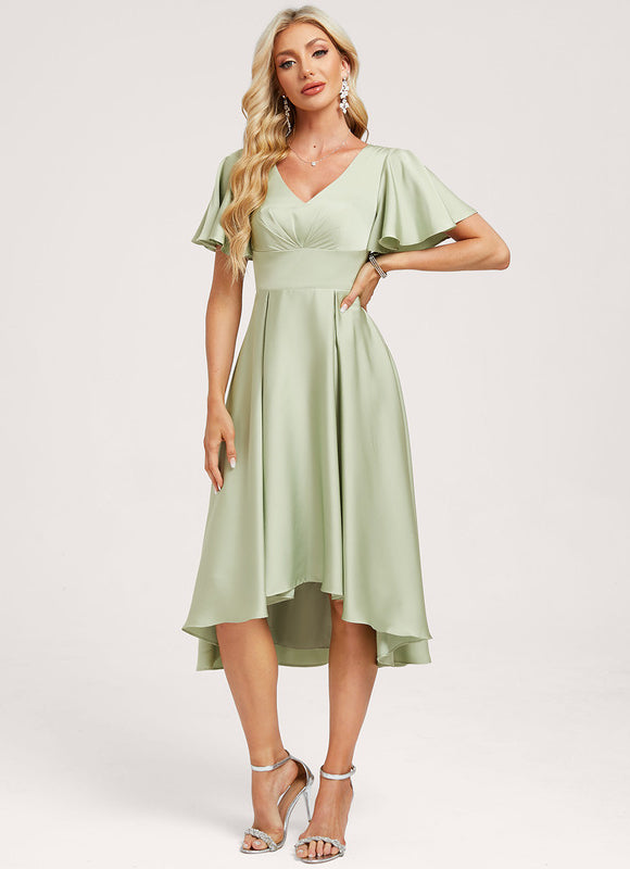 Robe Asymétrique Harmonie Émeraude - gallery 1