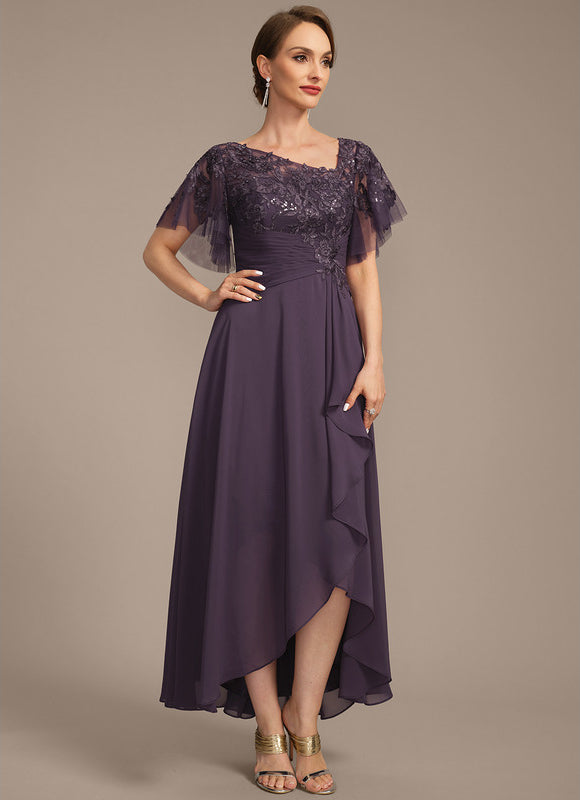 Robe Asymétrique Mauve Élégante - gallery 5