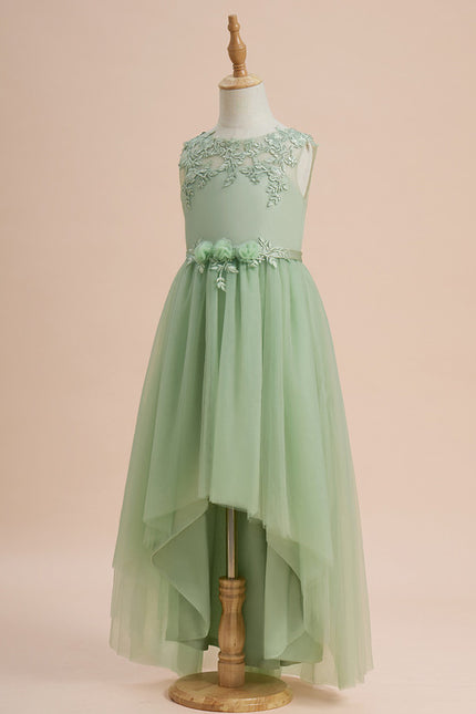 Robe Asymétrique Enfant Tulle Floral