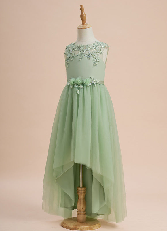 Robe Asymétrique Enfant Tulle Floral