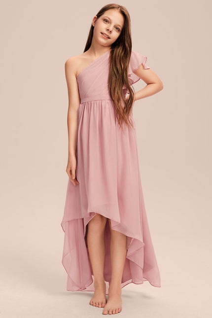 Robe Asymétrique En Mousseline Légère - gallery 1