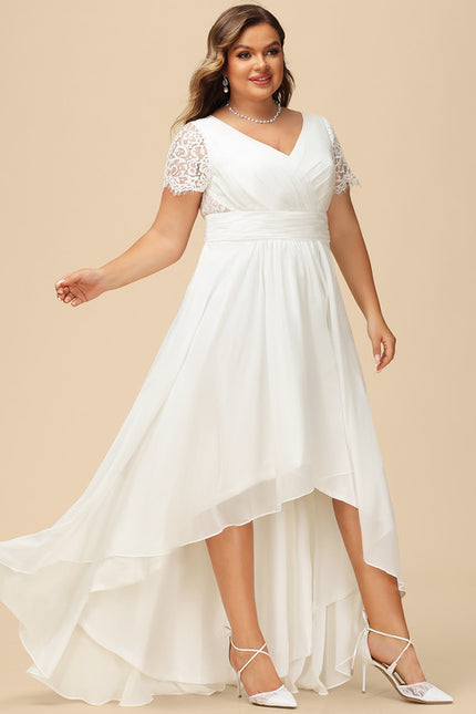 Robe Asymétrique Élégante Dentelle - gallery 7
