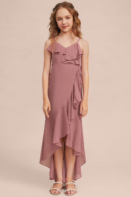 Robe Asymétrique Fluide Rose Poudré - gallery 5