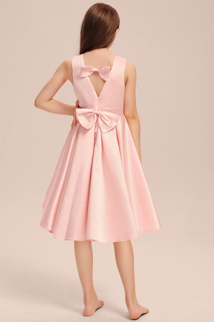 Robe Asymétrique Satinée Rose - gallery 3