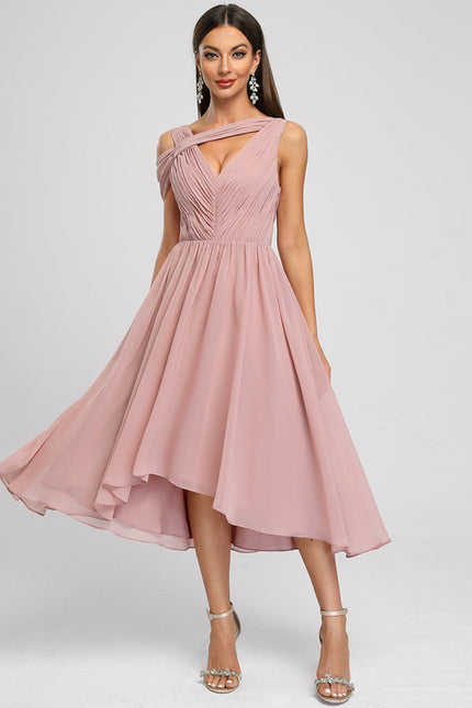 Robe Asymétrique Plissée Émeraude - gallery 1