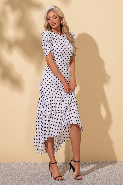 Robe Asymétrique À Pois Chic - gallery 6