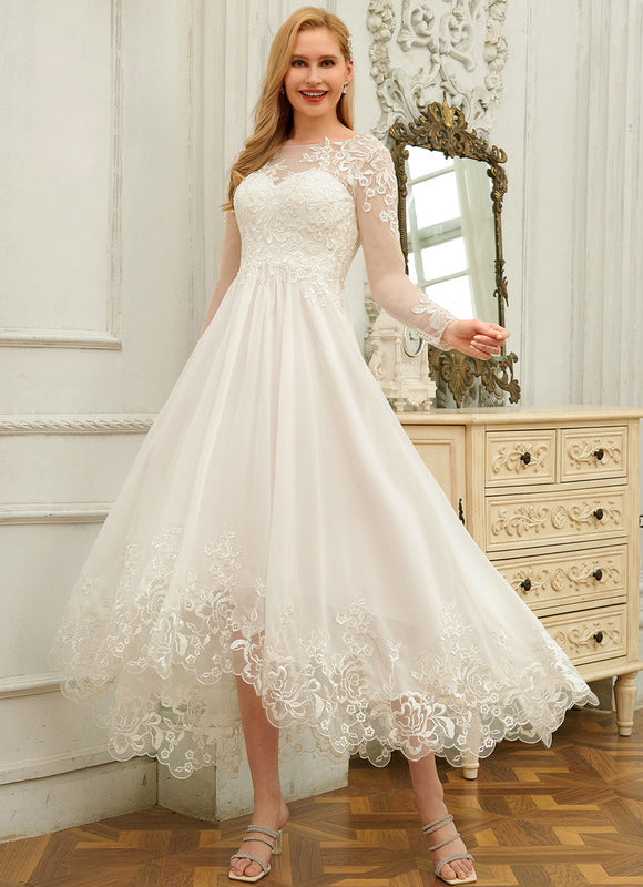 Robe Asymétrique En Dentelle Délicate