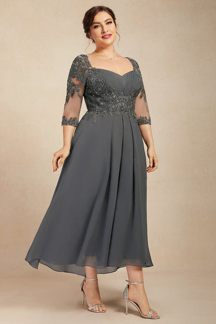 Robe Asymétrique Mousseline Bleu Profond - gallery 9